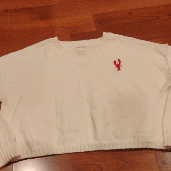 Lauren James Women's Cream Sweater with Red Embroidery - Picture 4 of 7